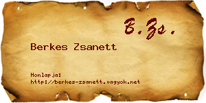 Berkes Zsanett névjegykártya